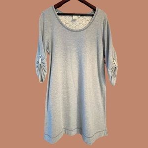 Anthropologie ~ Eloise Gray Tunic Sweatshirt Dress in Gray - Size L